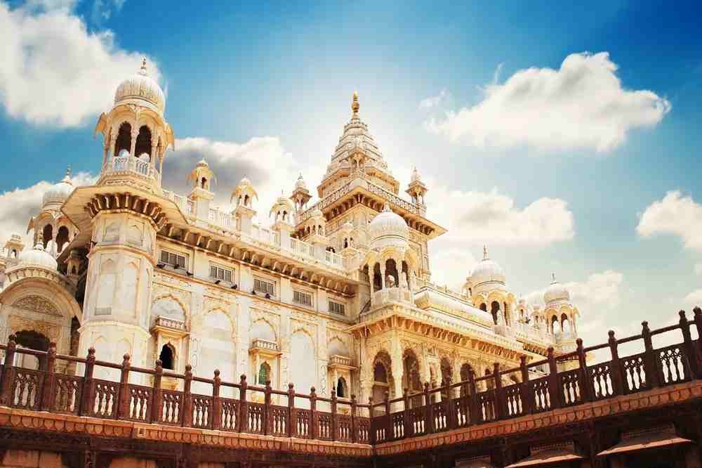 Jaswant Thada, Jodhpur, elegant marble cenotaph overlooking Mehrangarh Fort in Rajasthan.