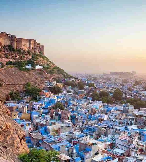 Jodhpur Rajasthan featuring Mehrangarh Fort, Blue City houses and historic heritage landmarks.